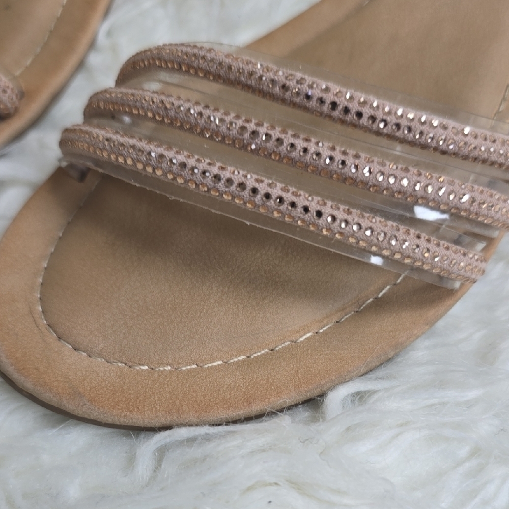Chic Pink and Tan Sandals with Secure Ankle Strap - Picture 2 of 10